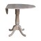 International Concepts Round 42 in Round Dual Drop Leaf Pedestal Table, 35.5 inH, Washed Gray Taupe, 42 W, 42 L, 35.5 in H K09-42DPT-6B - alternate 2